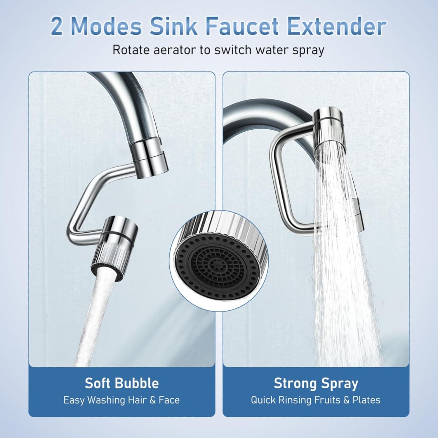 💧1440° Rotatable Faucet Aerator Extension