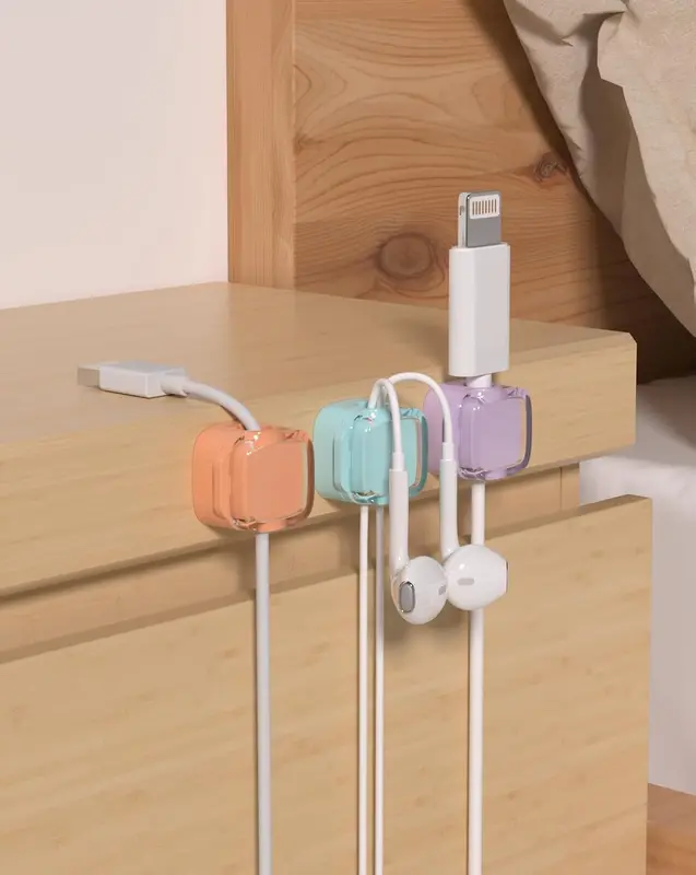 6 Pack Wall Mounted Magnetic Cord Organizer Holder