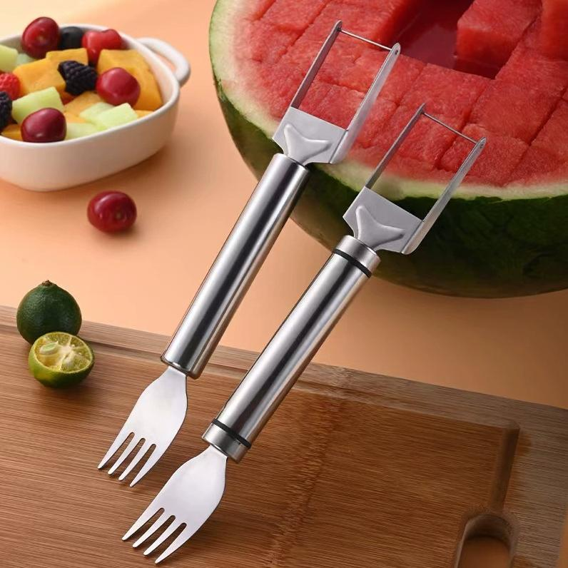🍉2-Pack Upgraded Watermelon Fork Slicer Cutter Tool