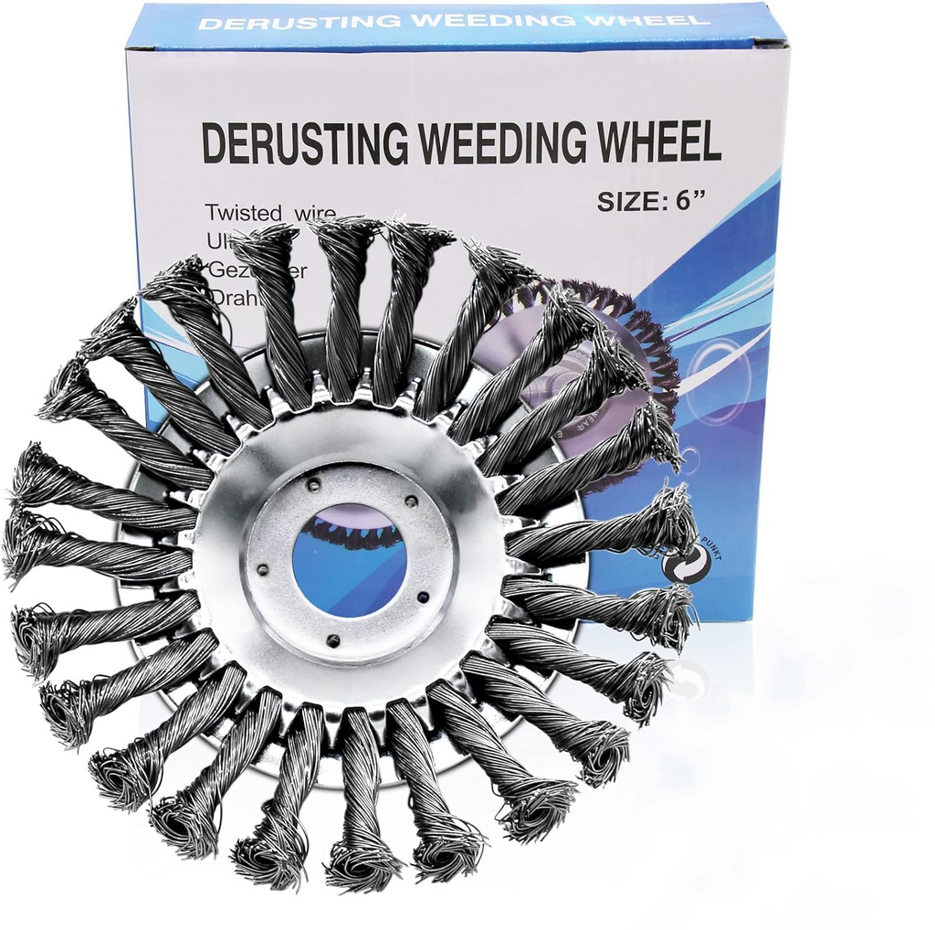 6 Inch Steel Wire Rotary Weed Brush Cutter Trimmer Head(No Adapter）