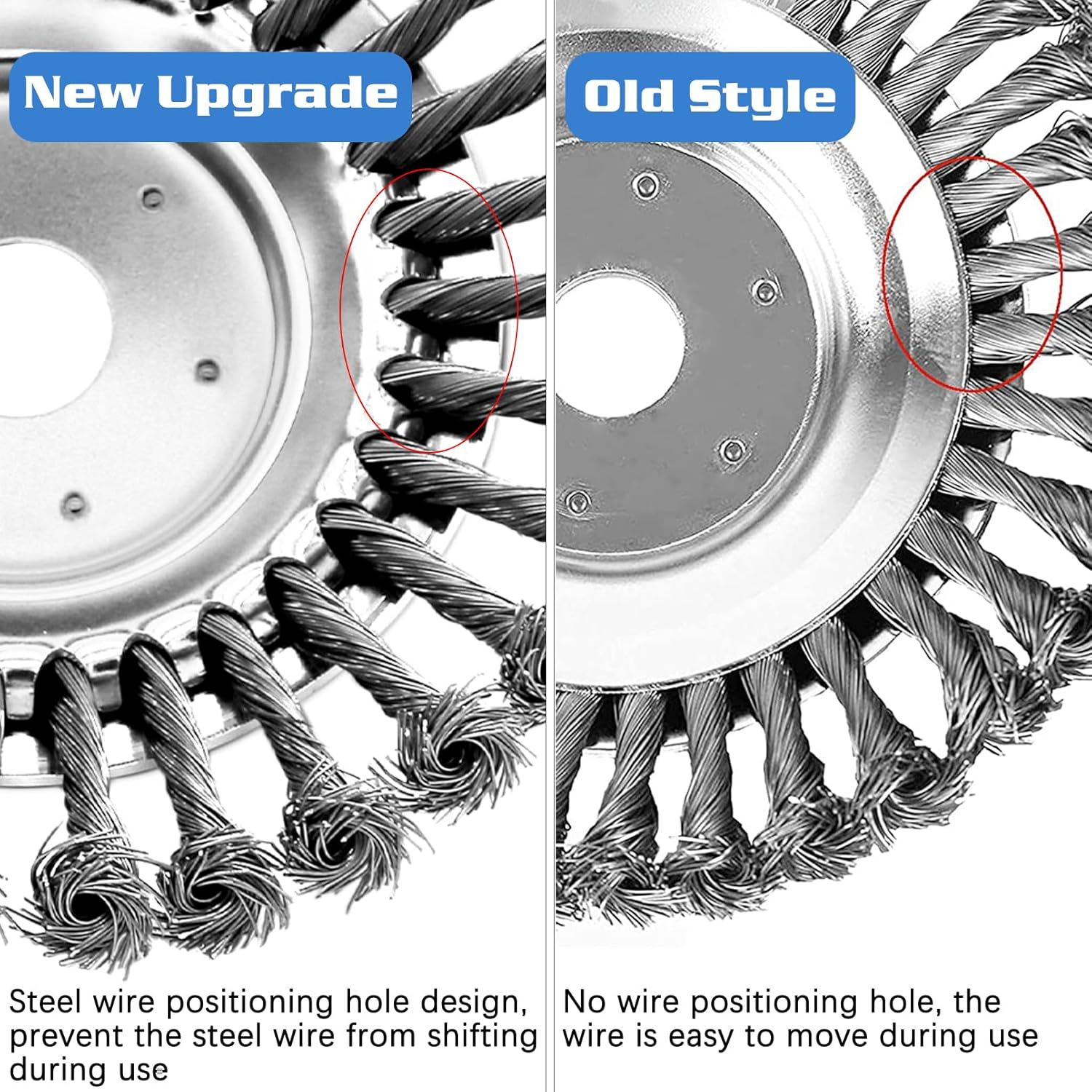 6 Inch Steel Wire Rotary Weed Brush Cutter Trimmer Head(No Adapter）