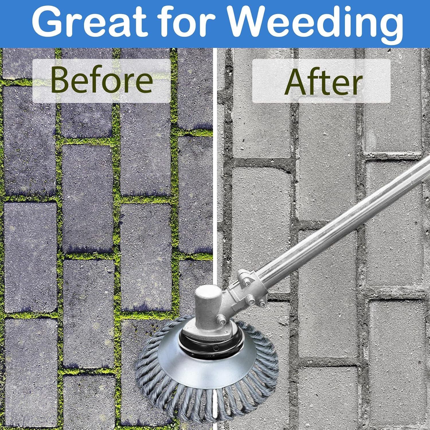 6 Inch Steel Wire Rotary Weed Brush Cutter Trimmer Head(No Adapter）