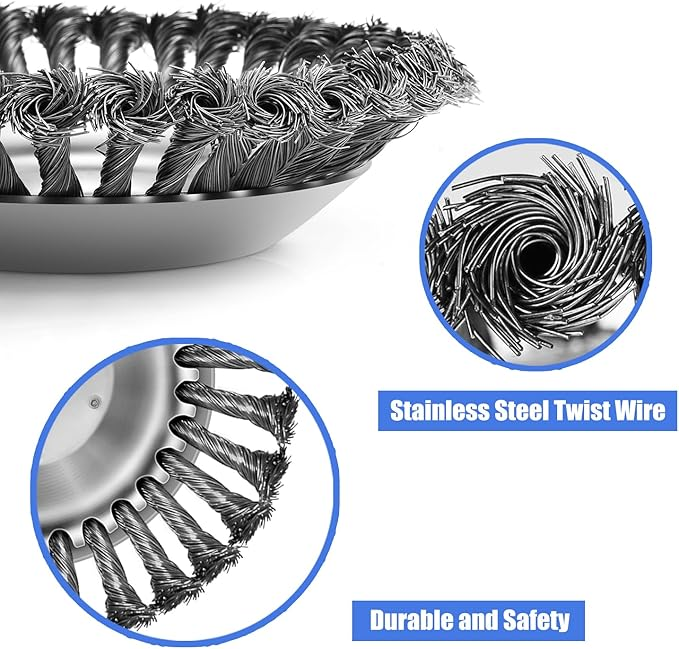 6 Inch Steel Wire Rotary Weed Brush Cutter Trimmer Head(No Adapter）