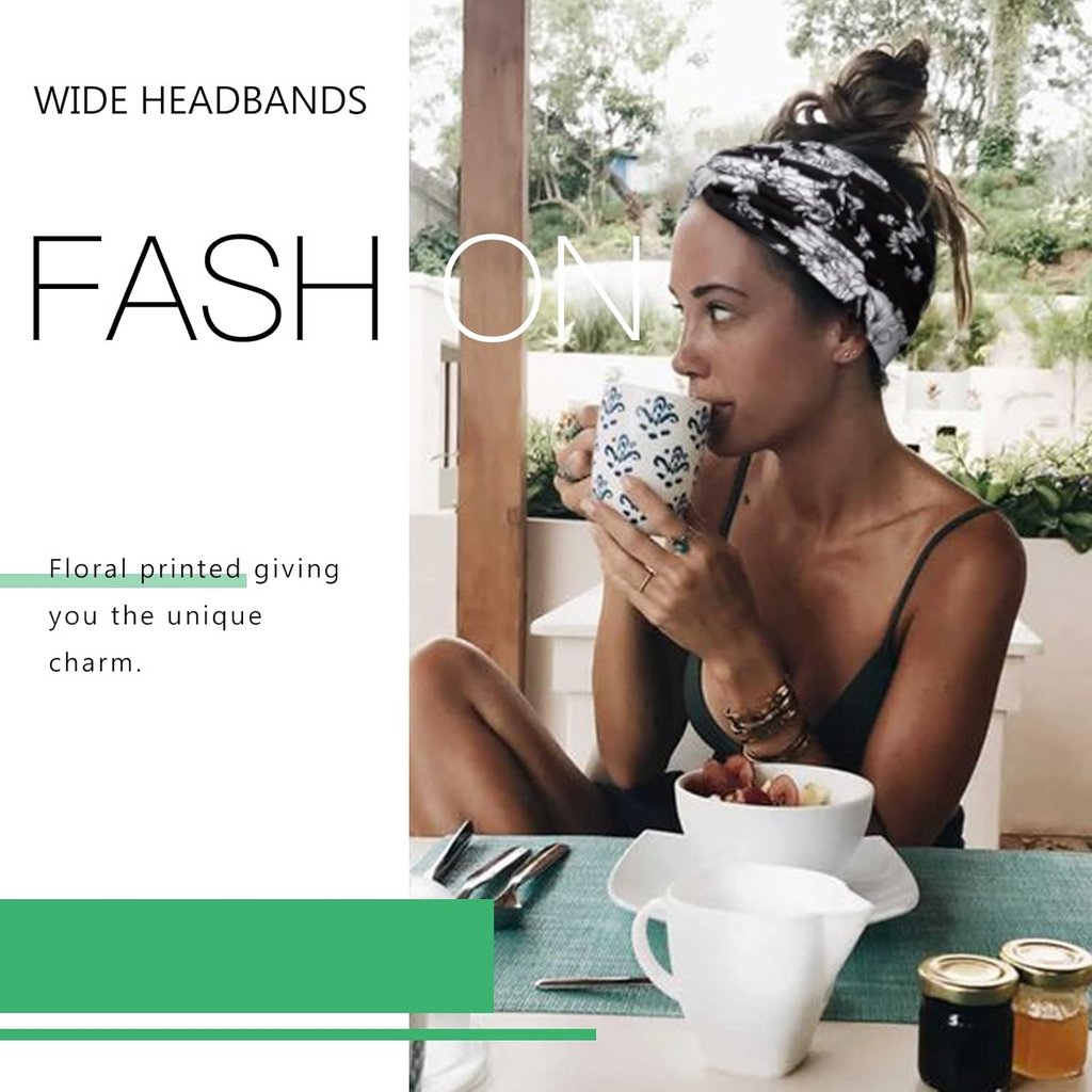 Flash Sale⚡6Pcs Boho Paisley Printed Wide Knotted Headbands for Women