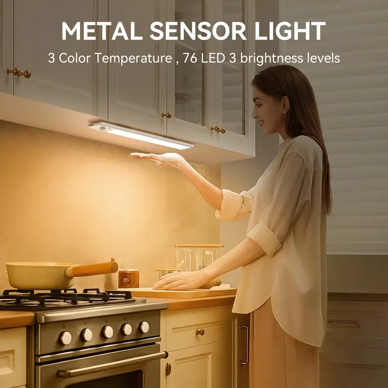 💡9.5in 76LED Motion Sensor Under Cabinet Lights
