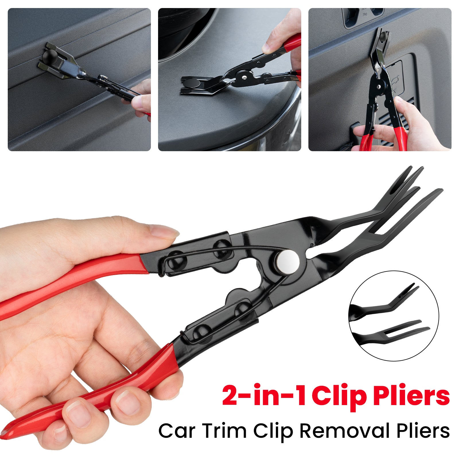 Car Trim Clip Removal Pliers Headlight Repair Door Panel Retainer Remover Tool