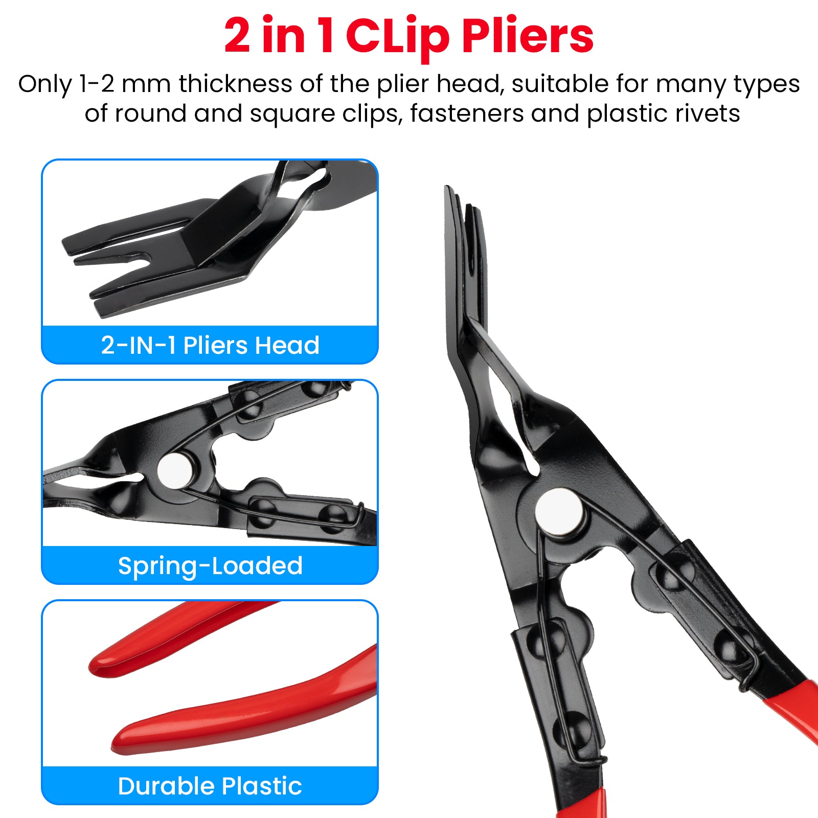 Car Trim Clip Removal Pliers Headlight Repair Door Panel Retainer Remover Tool