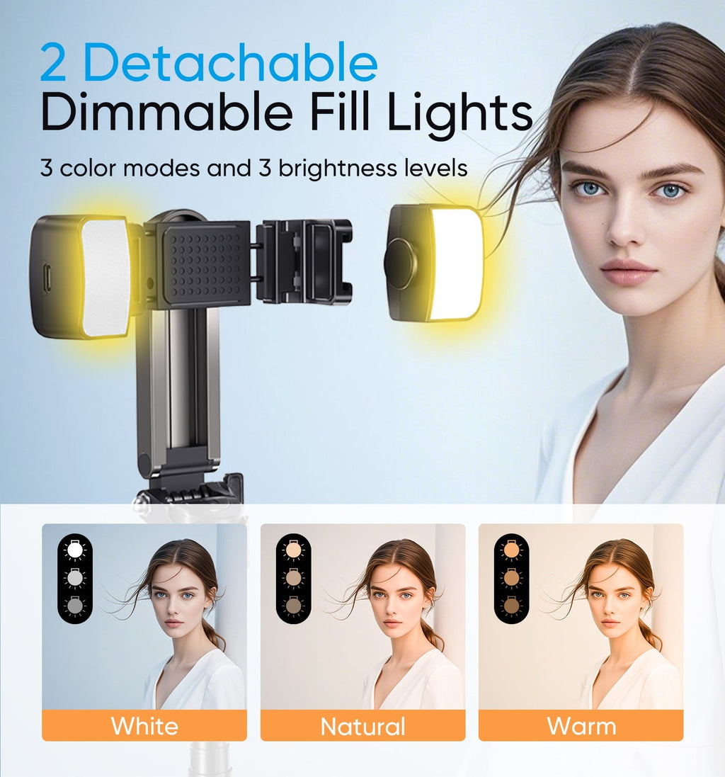 Portable multifunctional selfie stick