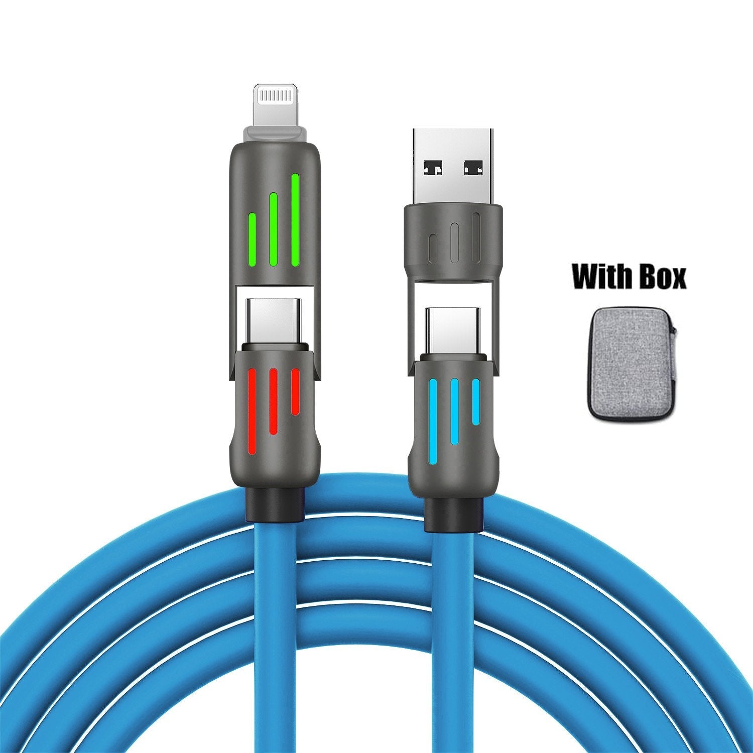 🎁🔥⚡4-in-1 USB Charging Cable fast charging MAX 60w