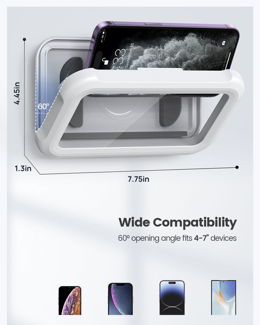 Lamicall Waterproof Shower Phone Holder for Bathroom Bathtub, Kitchen, Wall Mirro