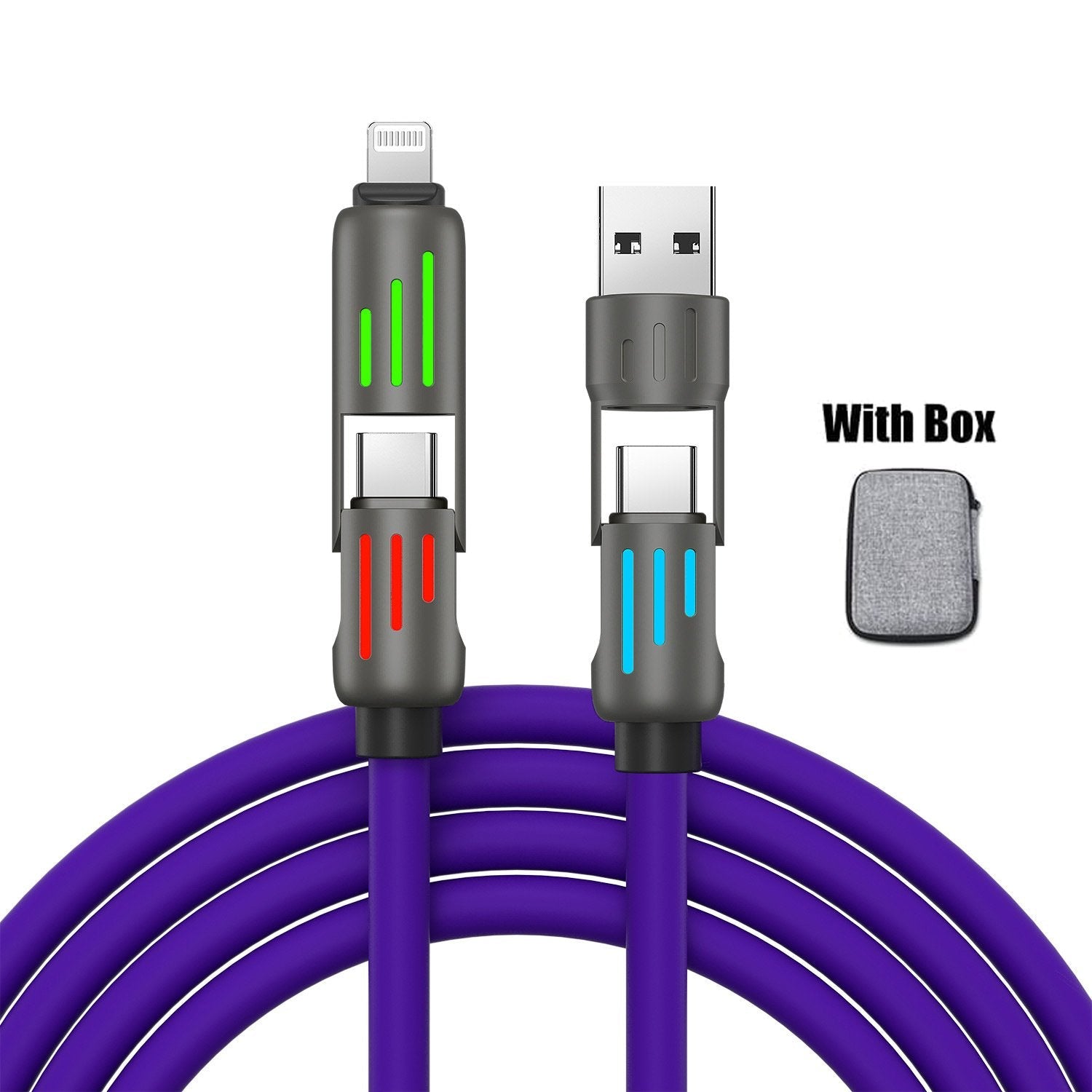 🎁🔥⚡4-in-1 USB Charging Cable fast charging MAX 60w